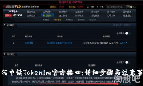 如何申请Tokenim官方接口：详细步骤与注意事项