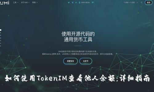 如何使用TokenIM查看他人余额：详细指南